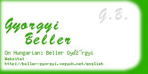 gyorgyi beller business card